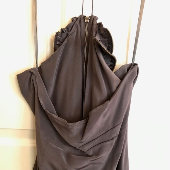 Zipper Ruffles Halter Dress - Picture 4 of 6